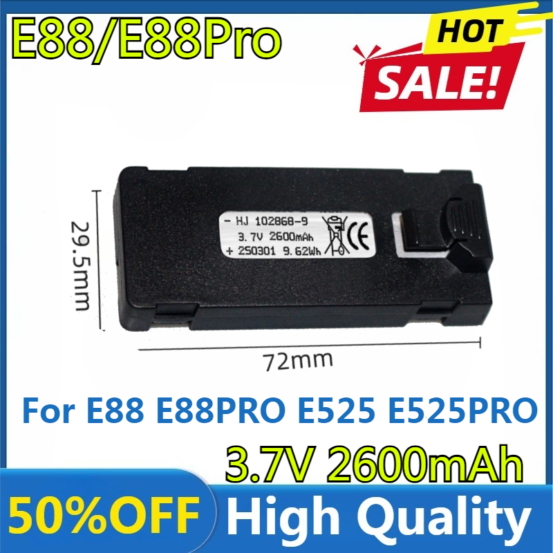 E88 Battery 3.7V 2600mAh For E - Drone Battery Li-Ion review and price