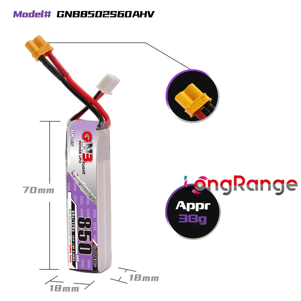GAONENG GNB LiPo Battery 850mA - Drone Battery 3S review and price